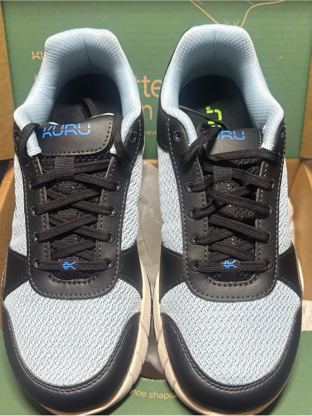 Kuru Quantum 2 Women’s Size 10 Medium Jet Black Misty Blue Sneakers
